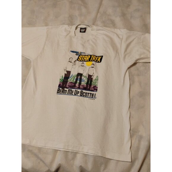 Vintage Star Trek Beam Me Up Scotty T-shirt XL Screen Stars Best Single Stitch - Picture 5 of 12
